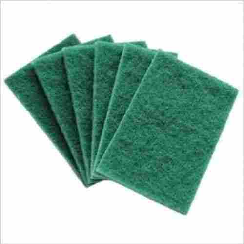 Soft Green Rectangular Shape Scrubbing Pad For Cleaning Purpose 