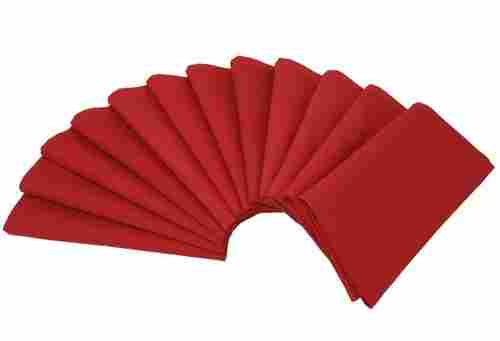 Premium Qualities Soft Plain Red 100% Cotton Table Napkin, 18 X 18 Inches 