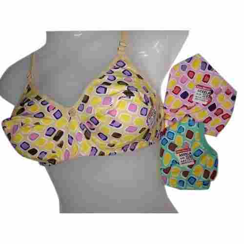 100% Cotton Skin Friendly And Printed Soft Bra For Ladies