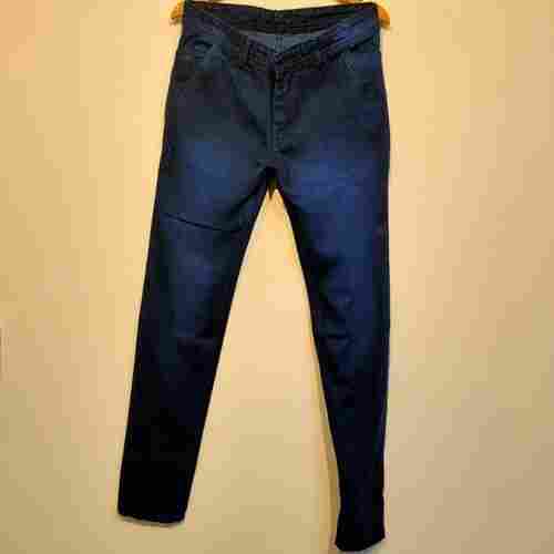 Men Comfortable Loose Fit Fashionable Denim Plain Blue Jeans For Casual Wear
