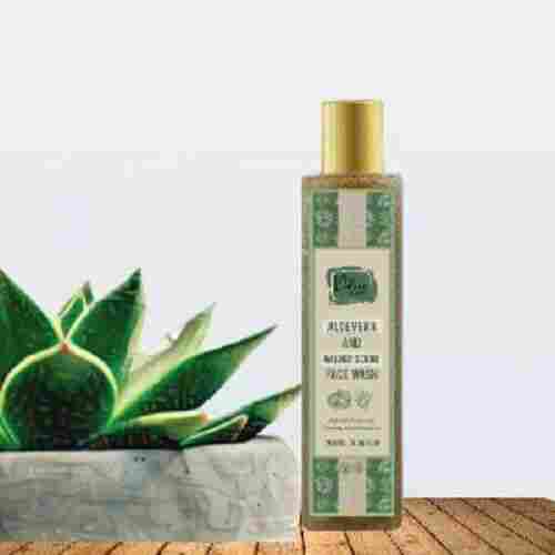 Herbal Facial Cleanser Skin Care Aloe Vera And Walnut Scrub Face Wash