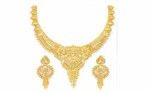 Attractive Modern Design And Fancy Golden 22k Real Gold Necklace, Weight 25 Gram