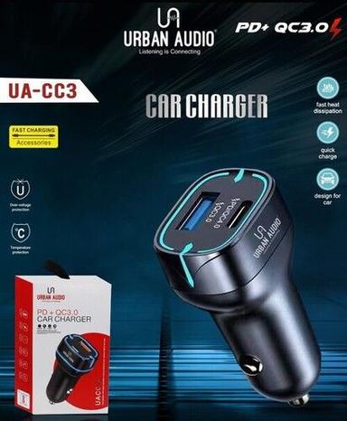 Black Urban Audio Pd Plus Qc3.0 52.5W Car Charger Accessories, Pack Of 1 Dimension(L*W*H): &#8206;8.2 X 5.31 X 2.59  Centimeter (Cm)