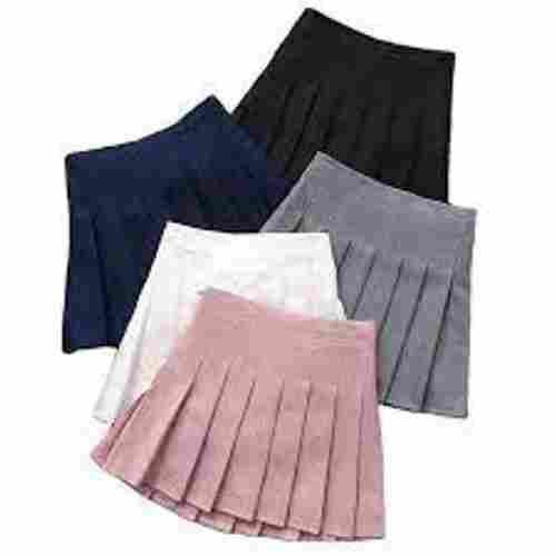 Girls With Comfy Stretchy Branded 2 Years Soft And Drape Well Fabric Pleated A-Line Skirt 