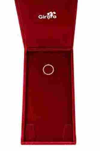 Hardes Soft Smooth Retangle Shape Red Velvet Necklace Jewellery Box 