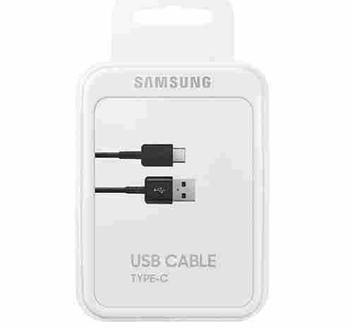 Black Pvc Coated Samsung Usb C Type Mobile Charging Data Cable Length 1 Meter