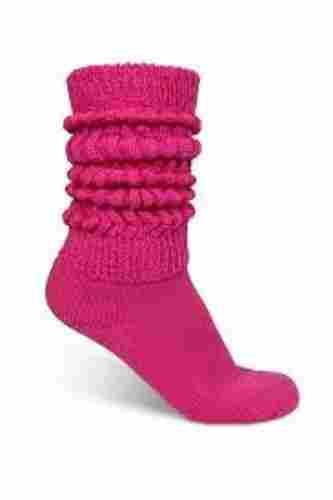 Comfortable Light Weight Breathable And Skin Friendly Plain Pink Soft Cotton Socks