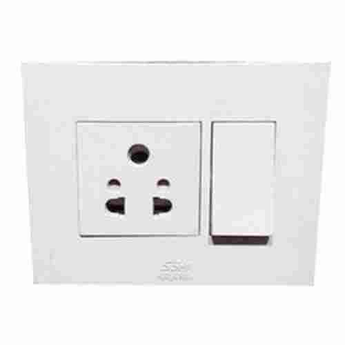 Heavy Duty, Rectangular Plastic White Electrical Switch Board For Home Use