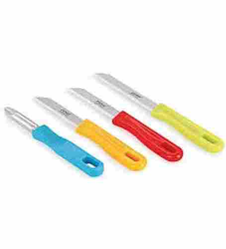 Longer-Lasting Multicolors Comfortable Fine-Edge Stainless Steel Knife With Plastic Handle