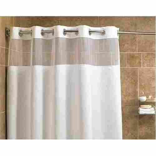 Washable Light Weight And Fade Resistant Plain White Bathroom Curtains 