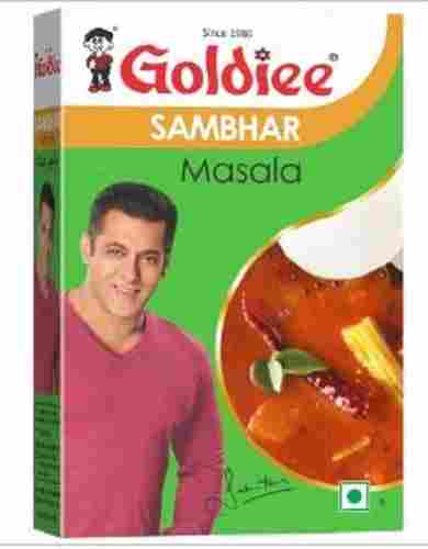 Brown Color Blended And Dried Goldee Sambar Masala, 100 Gram Packaging Size 