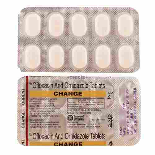 Ofloxacin And Ornidazole Tablets Pack Of 10 Tablets, Used To Treat Bacterial Infections 