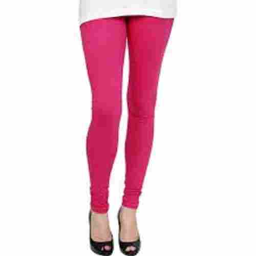 Plain Pink Color Ladies Leggings Worn As Casual Wear Or Office Leggings 