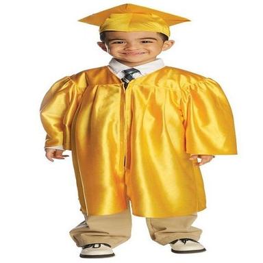 Sarvda Convocation Fancy Dress Gown For Kids School Function Photoshoot Set Of (Convocation Gown & Cap) For Graduation Day Annual Day Functions (Yellow) Capacity: 1000 Pcs/Min