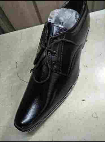 Premium Quality Lightweight Black Men Casual Leather Shoe For Formal Wear