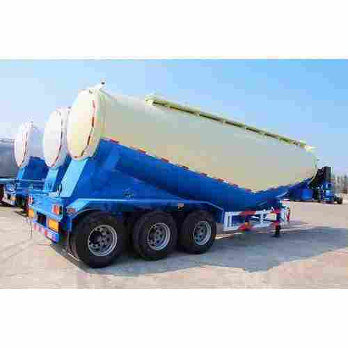 White And Blue Corrosion-Resistant Heavy-Duty Cylindrical Cement Bulker 