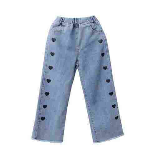 Comfort Regular Fit Mid-Rise Design With Stretch For Girls Kid'S Jeans