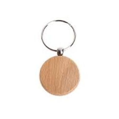 Wooden and Metal Body Silver Color Key chains
