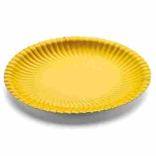 Eco-Friendly Plastic-Free And Gluten-Free Disposable Yellow Paper Plates