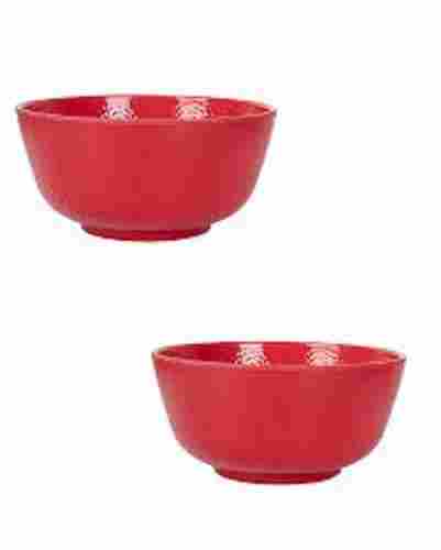 Microwave Safe Scratch Proof And Light Weight Plain Red Melamine Round Bowl