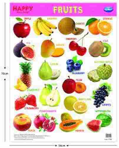 For Children Beautiful Bright Visuals With Proper Word Labels Happy Wall Kids Fruit Chart
