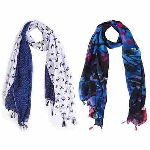 Trendy Designers Light Weight And Durable Soft Poly Cotton Fabric Scarves