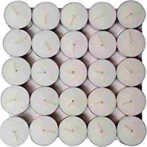 Unscented And Smokeless Tealight White Paraffin Wax Candles, Set Of 50