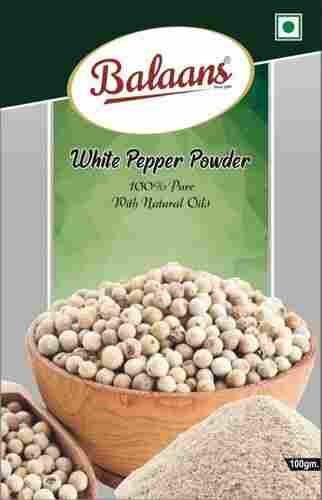 Pack Of 100 Gram 100% Pure With Natural Oils And Seeds , White Pepper Powder