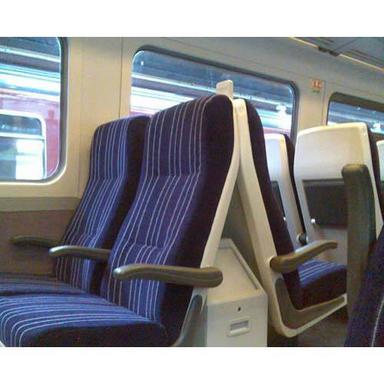 Plain Comfortable Premium Quality Blue And White Railway Coach Seats With Cushion