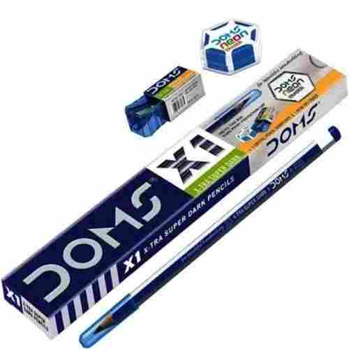 Doms X1 Extra Super Dark Pencil Pack With 1 Sharpener And 1 Eraser