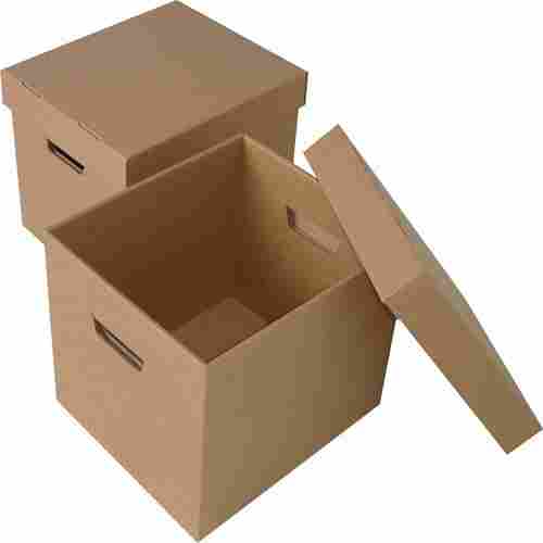 Lightweight Durable Eco Friendly Square Storage Cardboard Corrugated Box