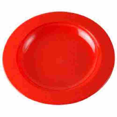 Scratch Proof And Lightweight Durable Easy To Clean Red Round Plastic Plate 