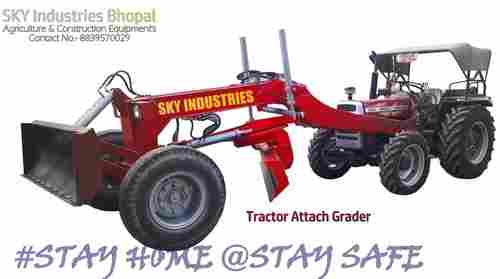 1000mm Red Color Paint Coated Iron Material 5000 Kilogram Weight Tractor Grader For Agriculture