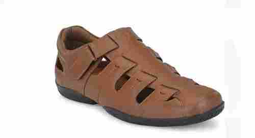 7 Inch Size Casual Wear Comfortable And Light Weight Brown Fashionable Men'S Leather Sandal 