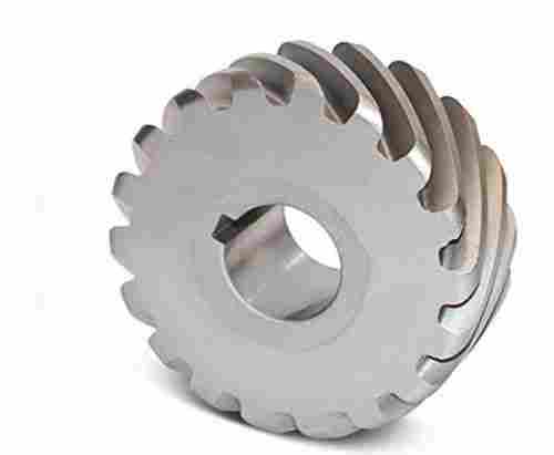 Round Shape Mild Steel Material Round Shaped Silver Color Helical Gears 