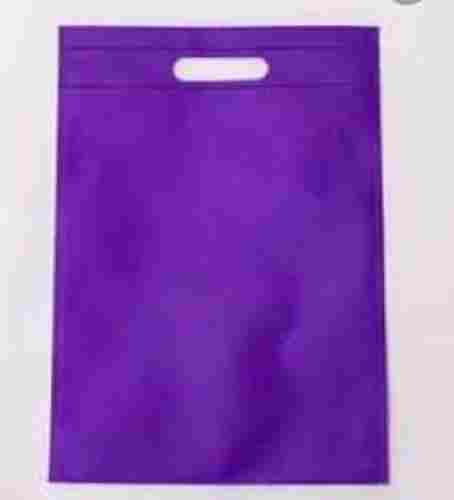 Eco Friendly And Light Weight D Cut Plain Purple Non Woven Carry Bag