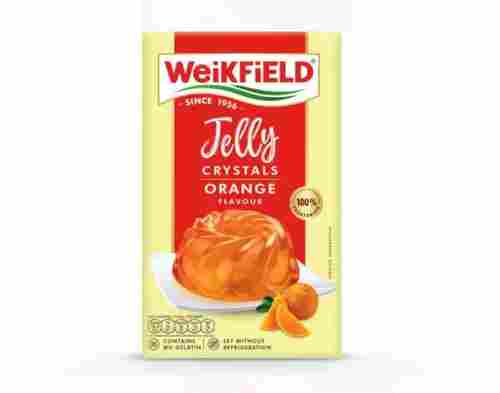 Pack Of 90 Gram No Gelatin Eggless Weikfield Orange Flavor Jelly Crystals 