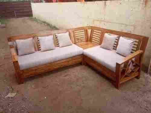 Comfortable And Long Lasting Brown Modern Solid Wooden Sofa Set