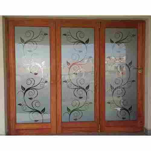 Easy To Install And Maintain Open Style Hinged Scratch Free Folding Door Printed Glass 
