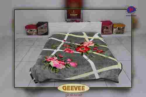 Soft Beautiful Design Rose Flower Print Cotton Multicolor Double Bed Sheet 