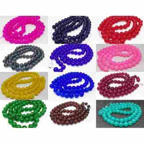 Elegant Look Light Weight Galvanized Technics Multi Colors Plain Glass Beads 