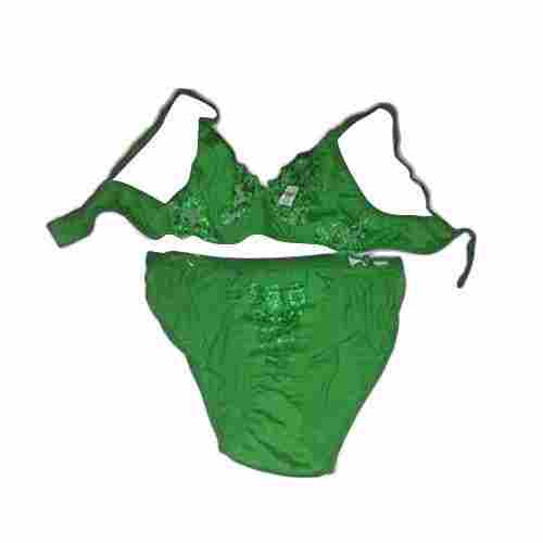 Ladies Perfect Stylish Comfortable Light Weight Green Bra Panty Set