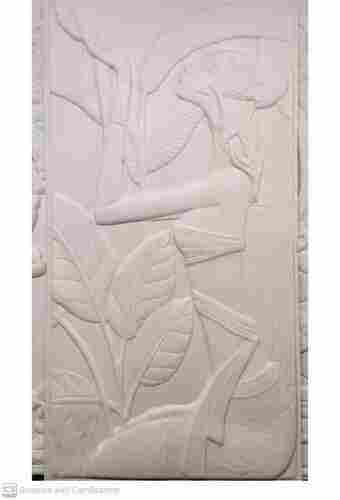 White Rectangle Polished Stone Carving Wall Mural For Home Decor, 4 Mm