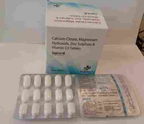 Calcium Citerate Magnesium Hydroxide Zinc Sulphate And Vitamin D3 Segical-M Tablet