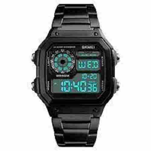 Square Shape Acrylic Mens Digital Wrist Watches