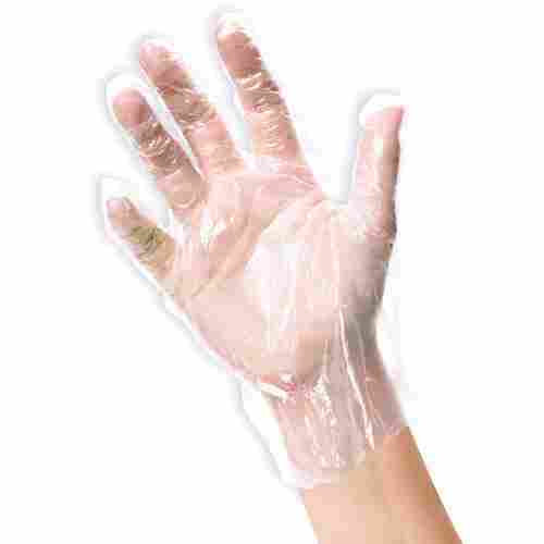 Transparent Disposable Clear Plastic Medical Disposable Gloves, 7 Inches