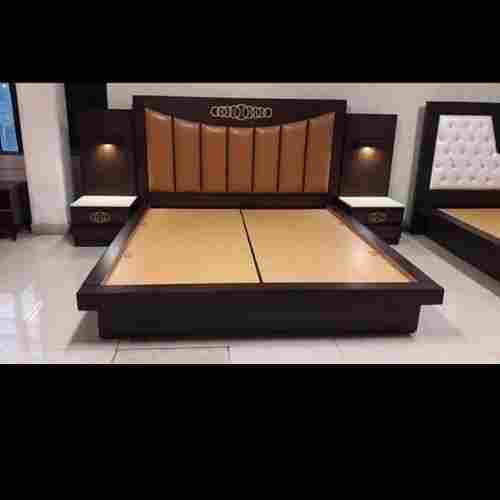Long Durable Termite Resistant And Comfortable Stylish Brown Wooden Double Bed
