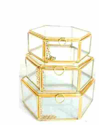 Lightweight Scratch And Crack Resistance Transparent Glass Jewelery Boxes