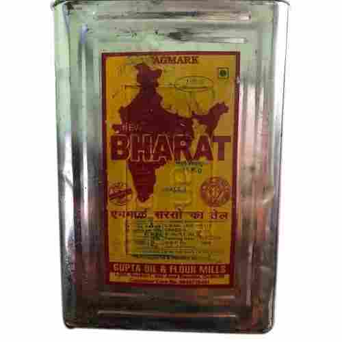 100% Fresh And Pure New Bharat Mustard Oil Tin With 15 Kg For Cooking
