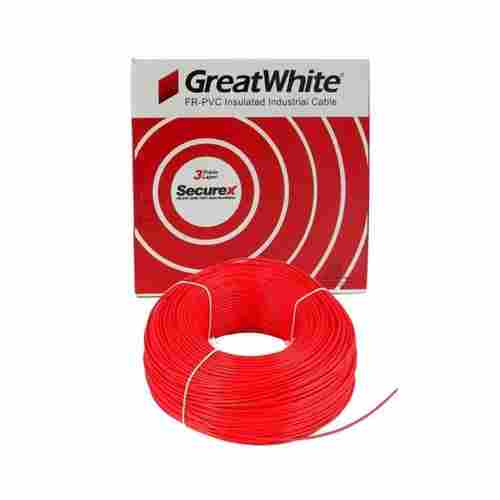 Red Color Industrial Grade Pvc Insulated Solid Cable 0.75mm Length 90 Meter